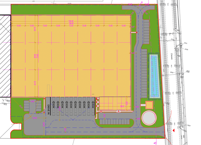Warehouses ILD Niepruszewo, Poznań - warehouses for rent. Site plan.