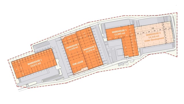 Magazyny P3 Sosnowiec, Górny Śląsk - magazyny do wynajęcia. Plan zagospodarowania.