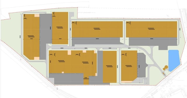 Magazyny EQT Park Czeladź, Górny Śląsk - magazyny do wynajęcia. Plan zagospodarowania.