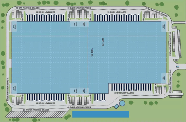 Warehouses Logistic Park Kruszów, Polska Centralna - warehouses for rent. Site plan.