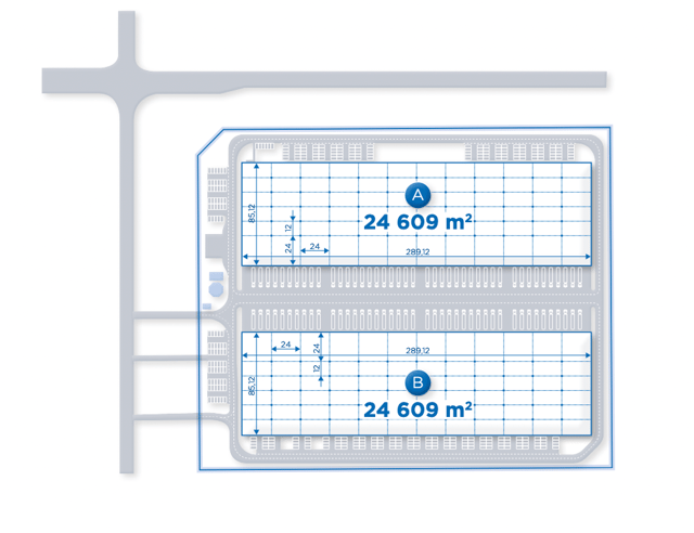 Warehouses Warsaw Targówek Logistics Centre, 03-888 Warszawa - warehouses for rent. Site plan.