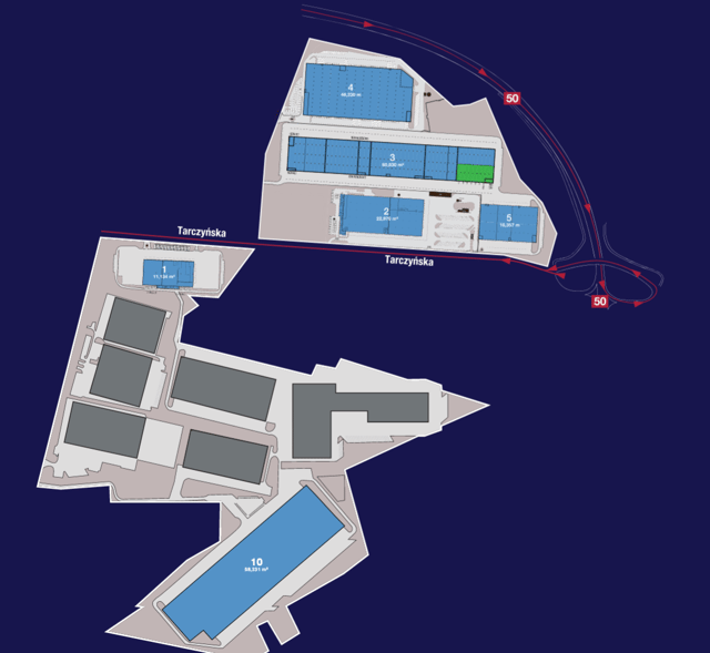 Warehouses Logicor Mszczonów, Warszawa - warehouses for rent. Site plan.