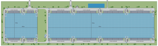 Warehouses Panattoni Park Zgierz II, Polska Centralna - warehouses for rent. Site plan.