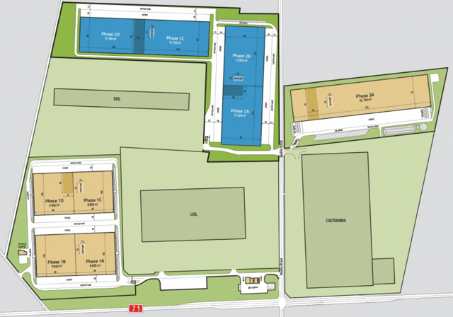 Magazyny Diamond Business Park Stryków, Polska Centralna - magazyny do wynajęcia. Plan zagospodarowania.