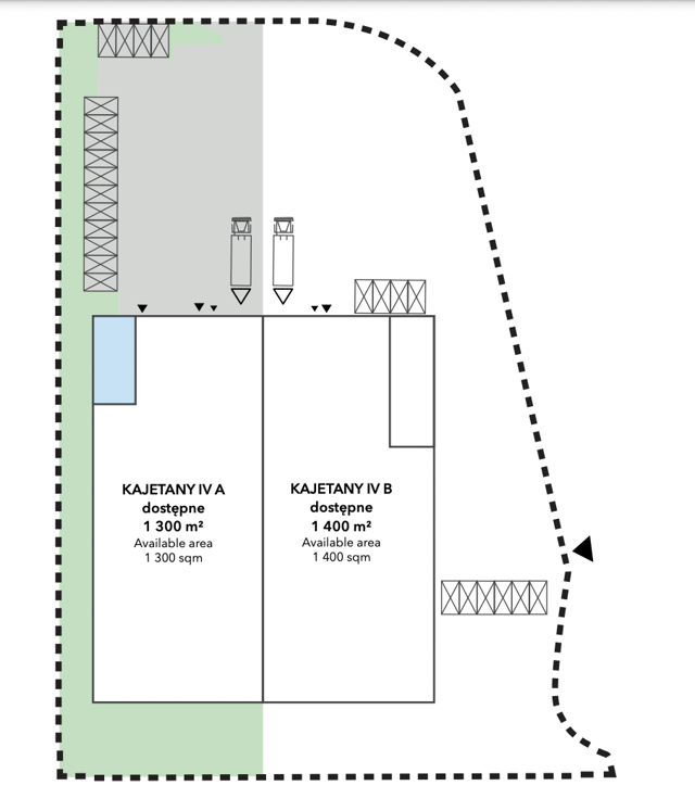 Warehouses Jakon Warszawa Kajetany, Warszawa - warehouses for rent. Plan zagospodarowania.