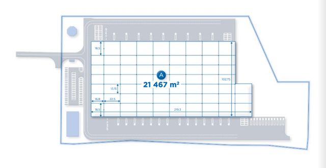 Magazyny Słubice Logistics Centre, Polska Zachodnia - magazyny do wynajęcia. Plan zagospodarowania.