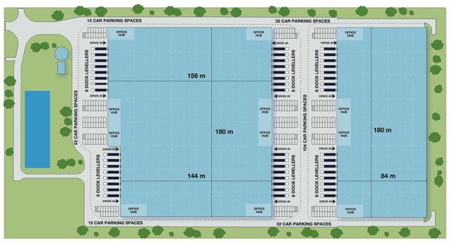 Magazyny Panattoni Park Kołbaskowo, Szczecin - magazyny do wynajęcia. Plan zagospodarowania.
