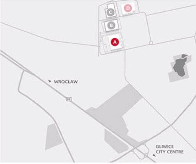 Magazyny SEGRO Park Gliwice Einsteina, Górny Śląsk - magazyny do wynajęcia. Plan zagospodarowania.