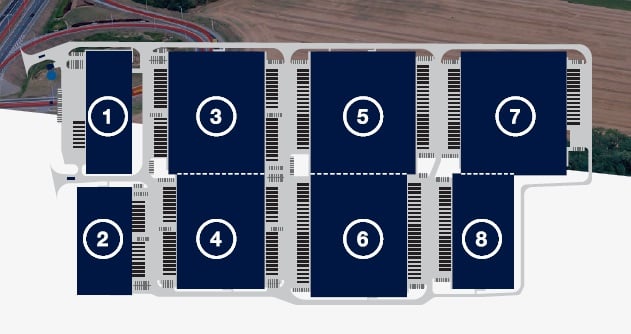 Magazyny Wrocław Logistics Park Bielany, Wrocław - magazyny do wynajęcia. Plan zagospodarowania.