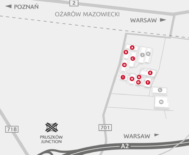Warehouses SEGRO Park Warsaw Ożarów, Warszawa - warehouses for rent. Site plan.