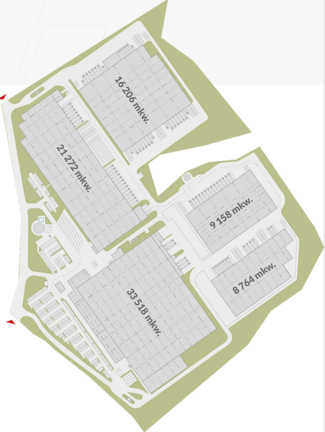 Warehouses 7R Park Beskid II, Górny Śląsk - warehouses for rent. Plan zagospodarowania.