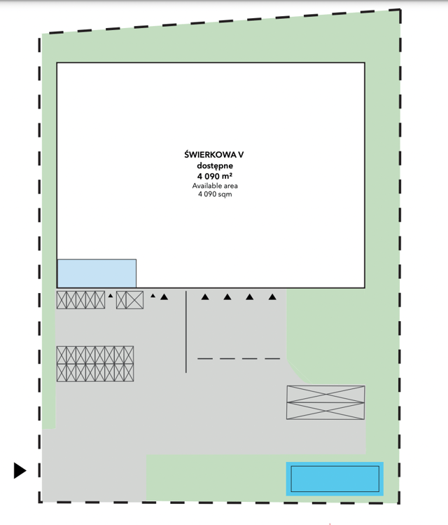 Warehouses Jakon Niepruszewo, Poznań - warehouses for rent. Site plan.