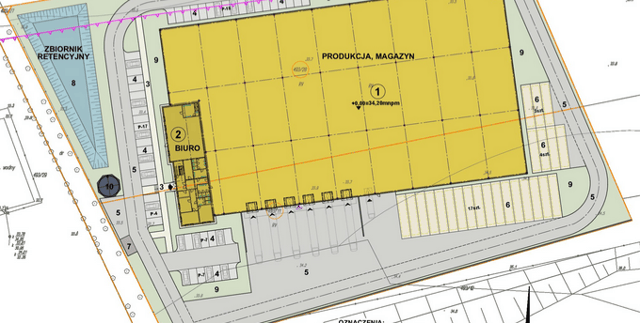 Warehouses Next Step Park Skwierzyna, Polska Zachodnia - warehouses for rent. Site plan.